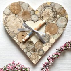 Silberhochzeit Geldgeschenk-Herz-Holz